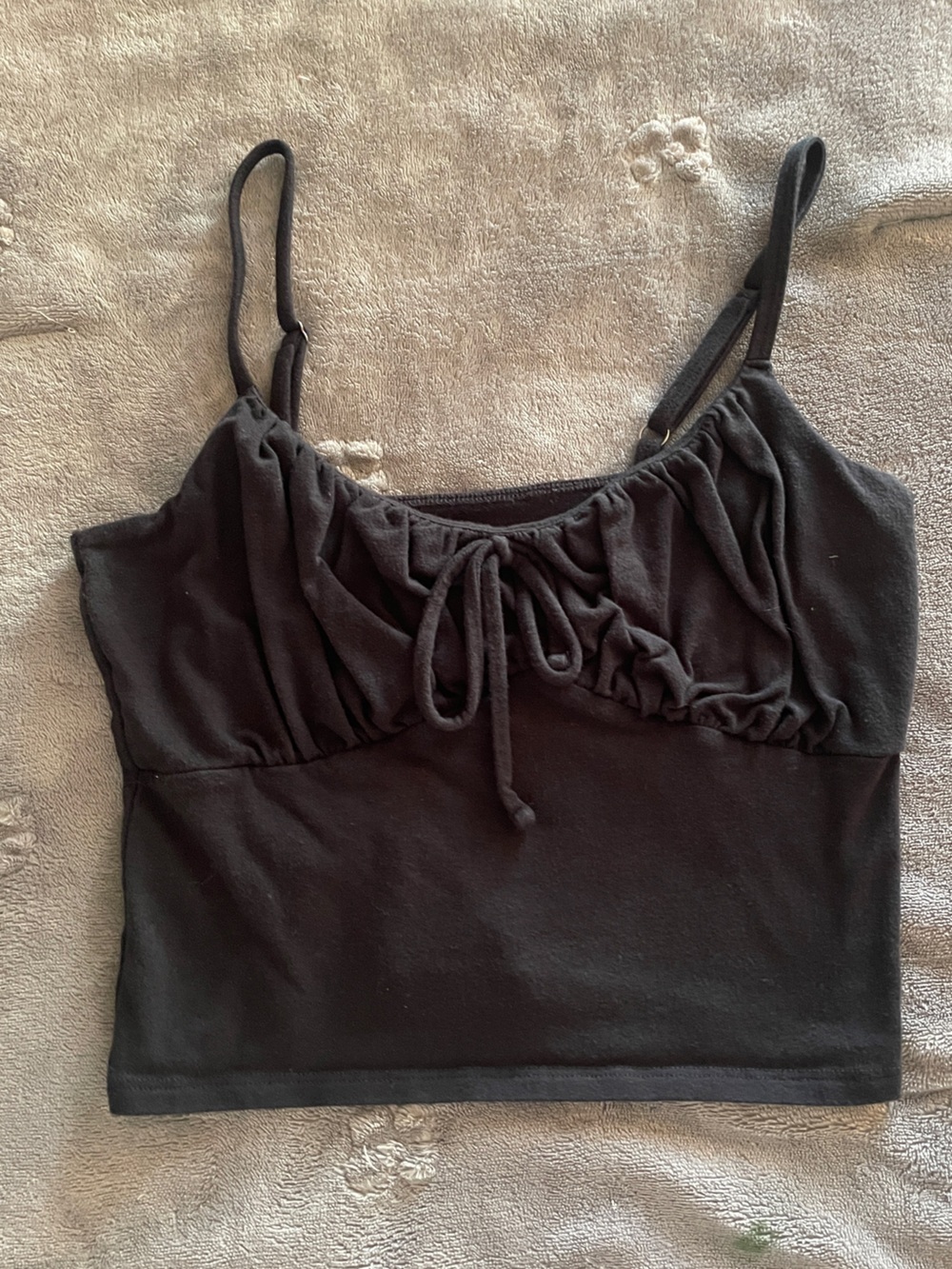 Hollister Black Ruched Strap Camisole